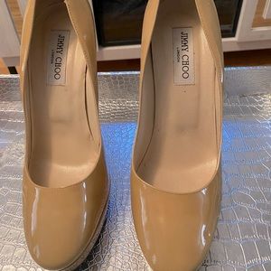 Jimmy choo nude platform 5 inch pump